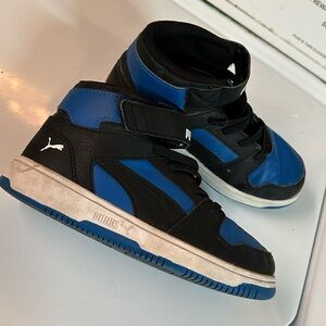 Puma Kids High-Top Sneakers - Black and Blue